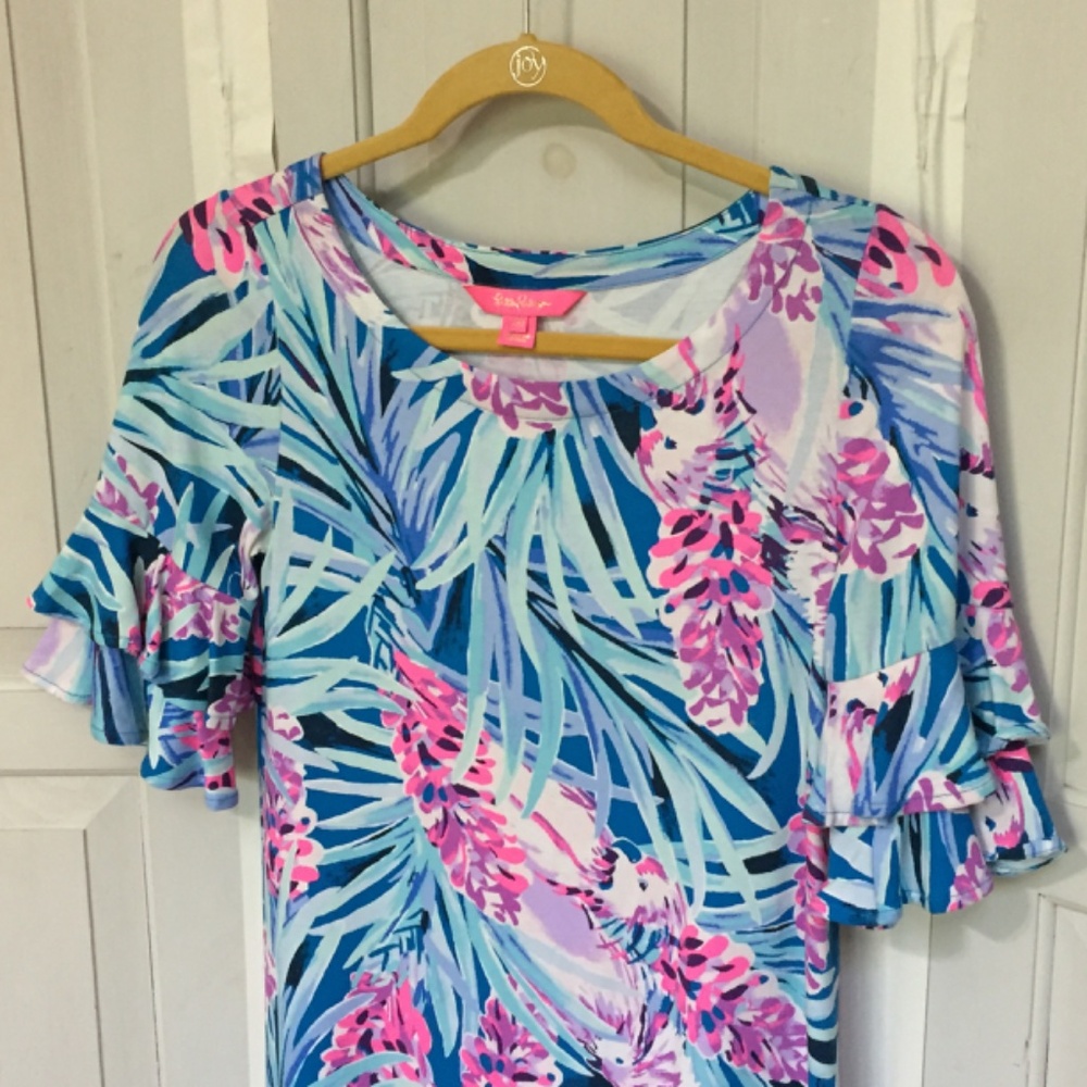 Lilly Pulitzer Blue and Pink Mini Dress - Picture 11 of 15